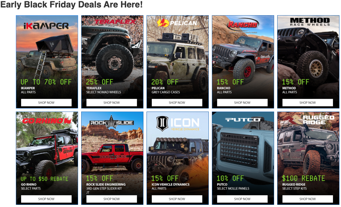Early Black Friday Sales Start NOW! | Jeep Wrangler Forums (JL / JLU) -  Rubicon, Sahara, Sport, 4xe, 392 