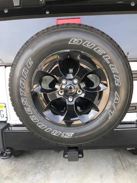 For sale -2015 Jeep Wrangler Altitude stock black wheels and tires - Kansas  City area | Jeep Wrangler Forums (JL / JLU) - Rubicon, Sahara, Sport, 4xe,  392 