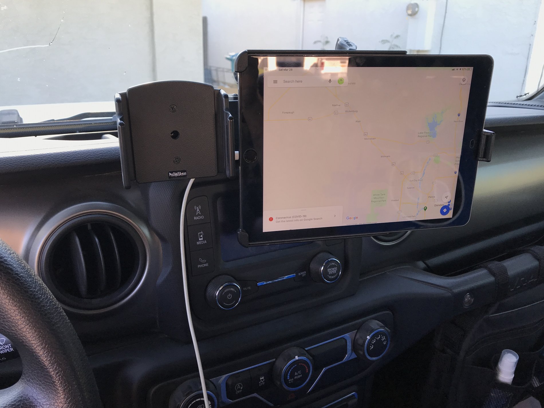 Navigation setup with ProClip hd mount with ram mounts and a ” iPad Pro  | Jeep Wrangler Forums (JL / JLU) - Rubicon, Sahara, Sport, 4xe, 392 -  