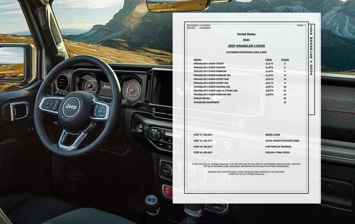 Latest 2024 Jeep Wrangler Order Guide & Pricing List (JL/JLU) - Updated Monthly