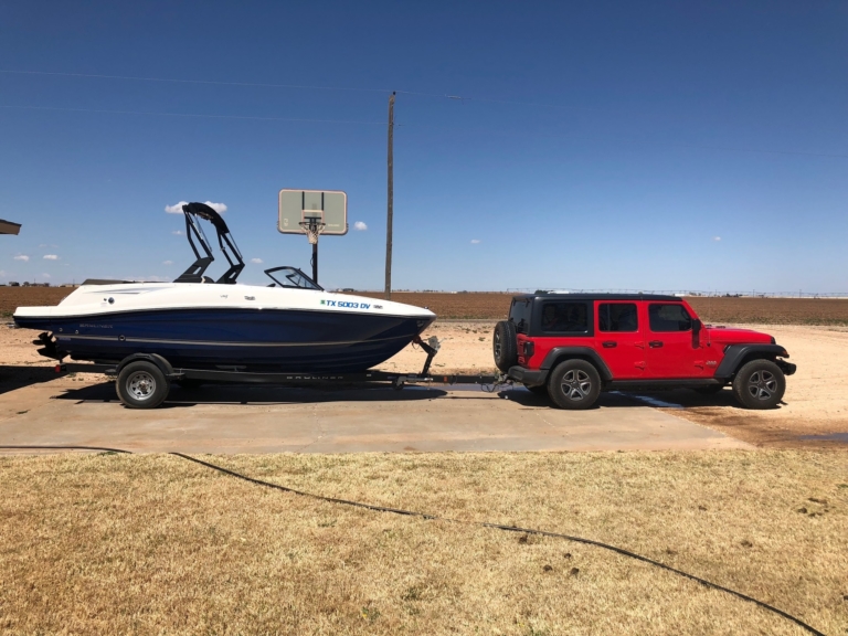 2018 Jeep Wrangler JL boat tow